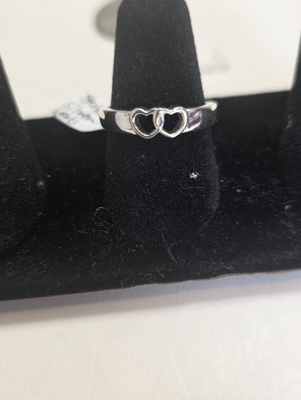 Sterling Silver Double Heart Ring - Silver
